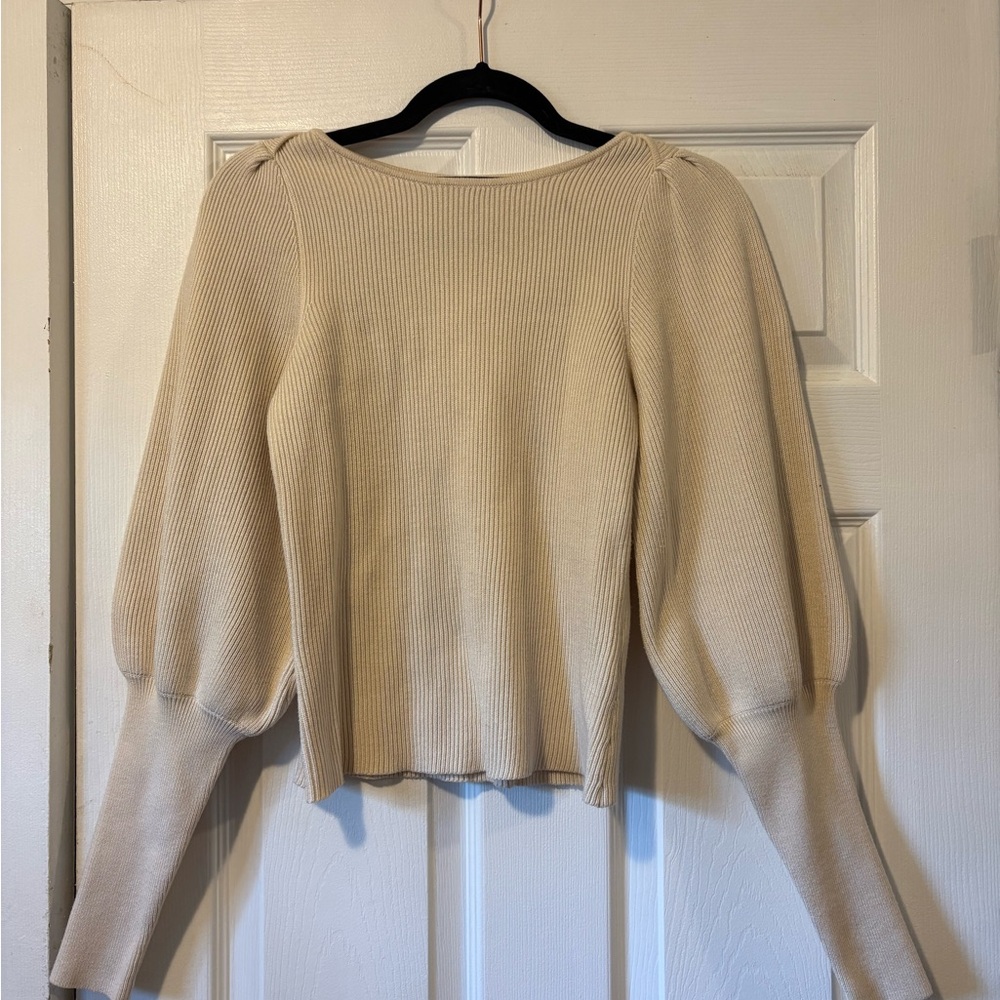 French Connection Cream Puff Sleeve Sweater